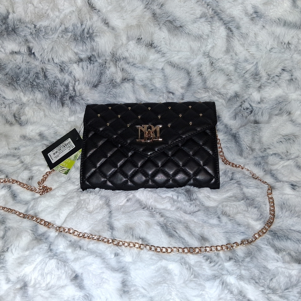 Badgley Mischka Crossbody With Quilting And Round Studs